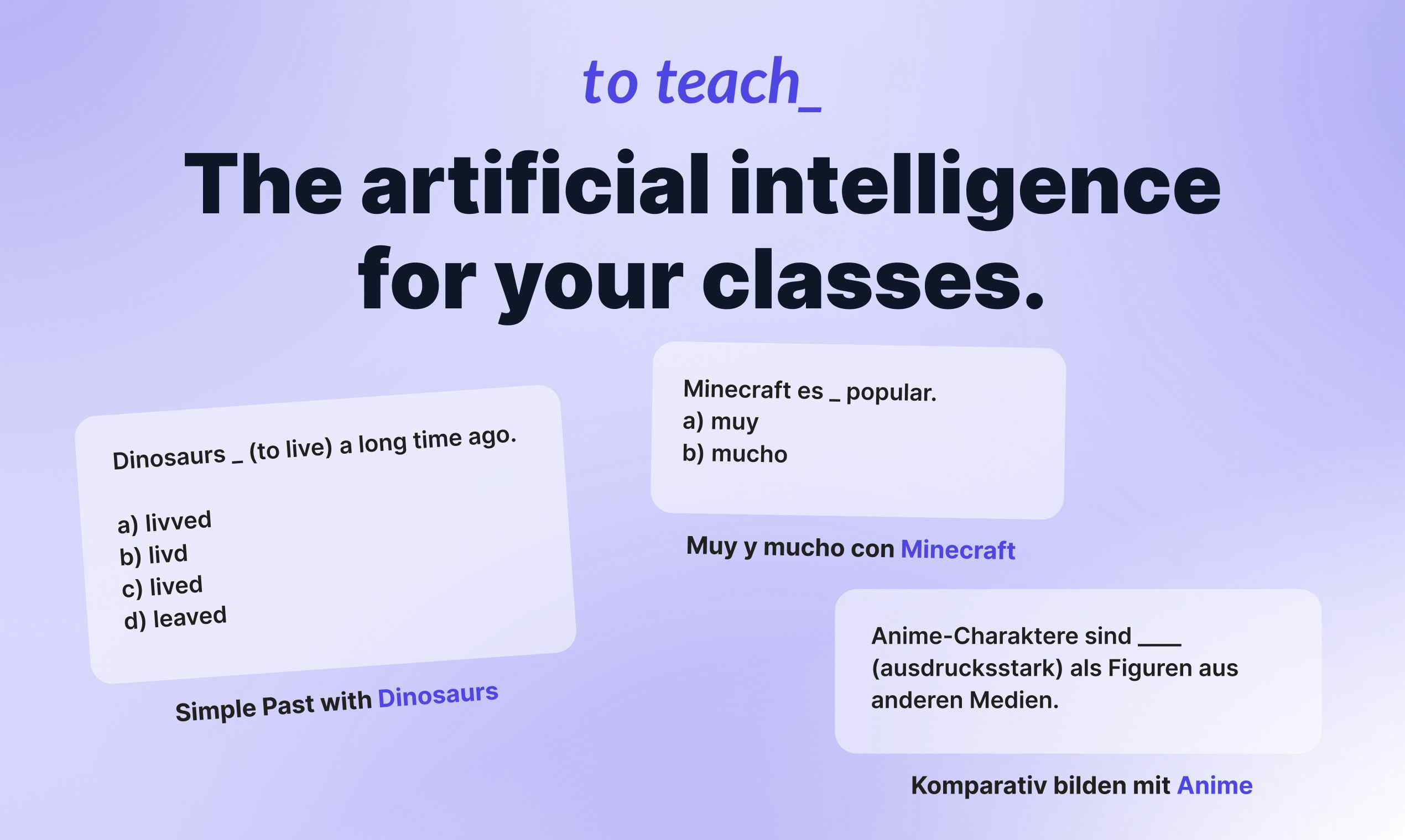 To Teach AI