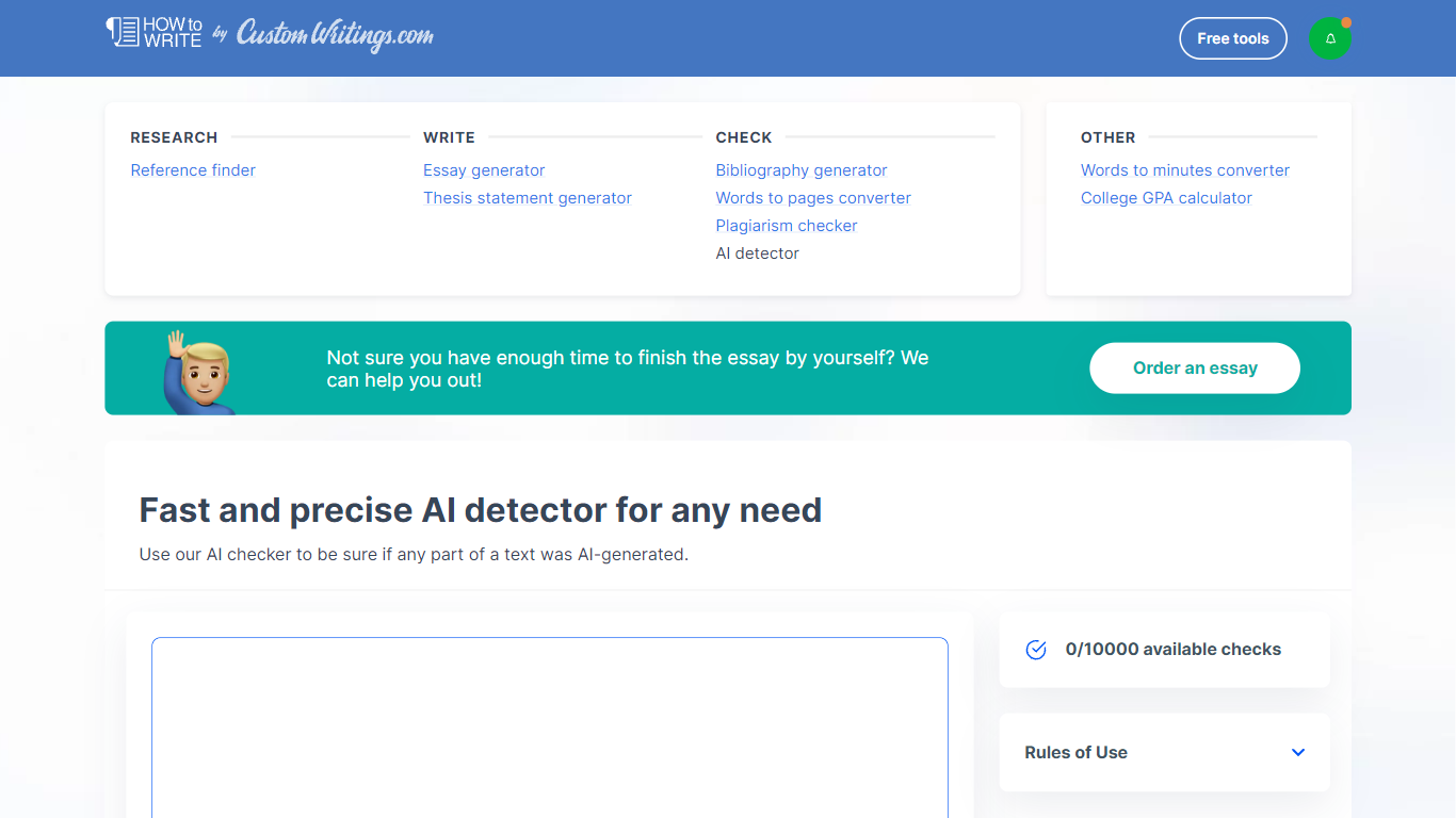 AI Detector By Custom Writings