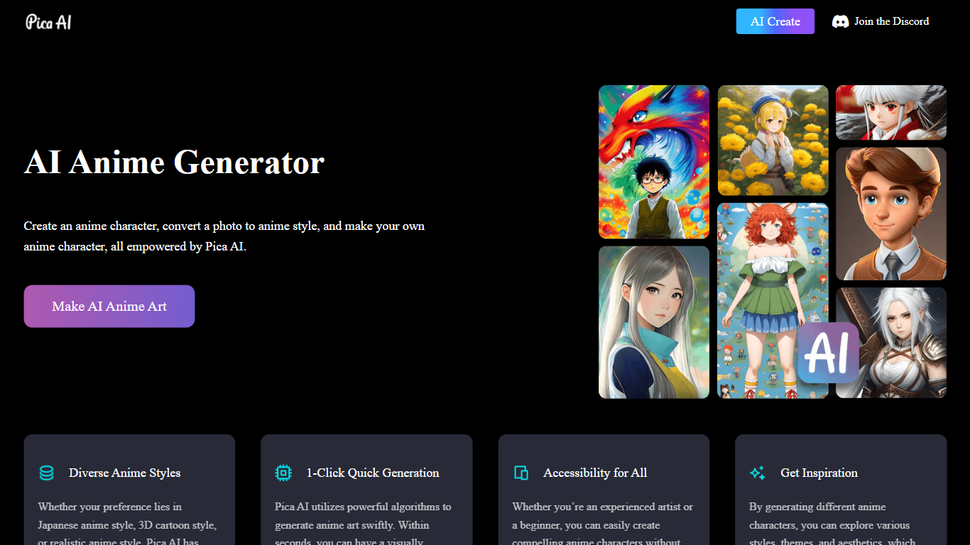 AI Anime Generator - Pica AI